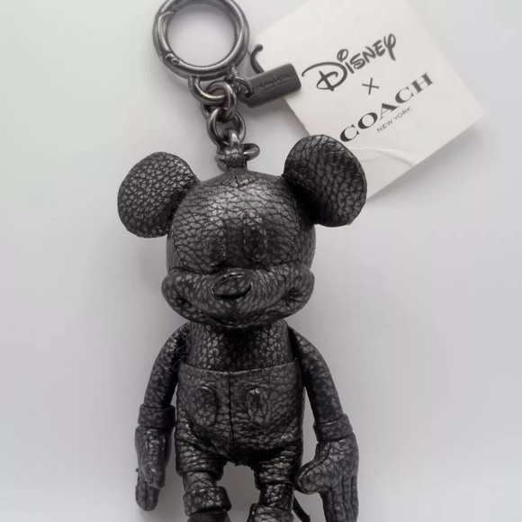 Coach/Mickey Mouse, leather keychain excellent condition - Picture 4 of 5